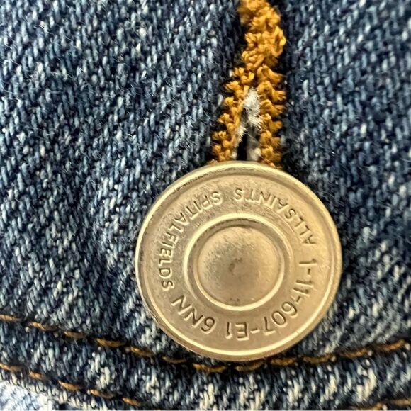 All Saints Women's Size 10 Blue Denim Piper Blue Cut Off Frayed Jean Jacket - Picture 8 of 13